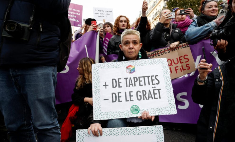 Γαλλία: Γενικευμένες διαδηλώσεις κατά της βίας των γυναικών
