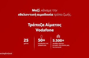  25 Χρόνια Τράπεζα Αίματος Vodafone: Πάνω από 5.500 μονάδες αίματος για εργαζόμενους και κοινωνία