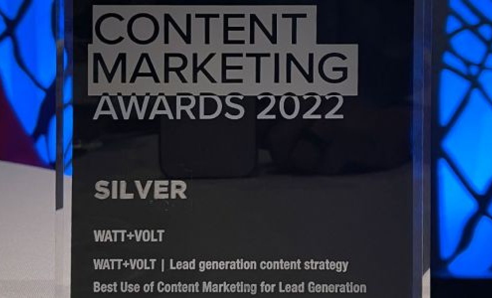 Σημαντική διάκριση για τη WATT+VOLT στα Content Marketing Awards!