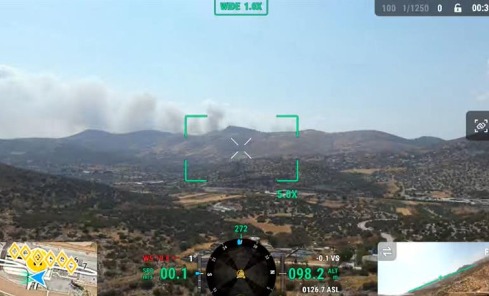 Τα drones του ΑΔΜΗΕ στη μάχη για τις πυρκαγιές σε Αττική και Πρέβεζα