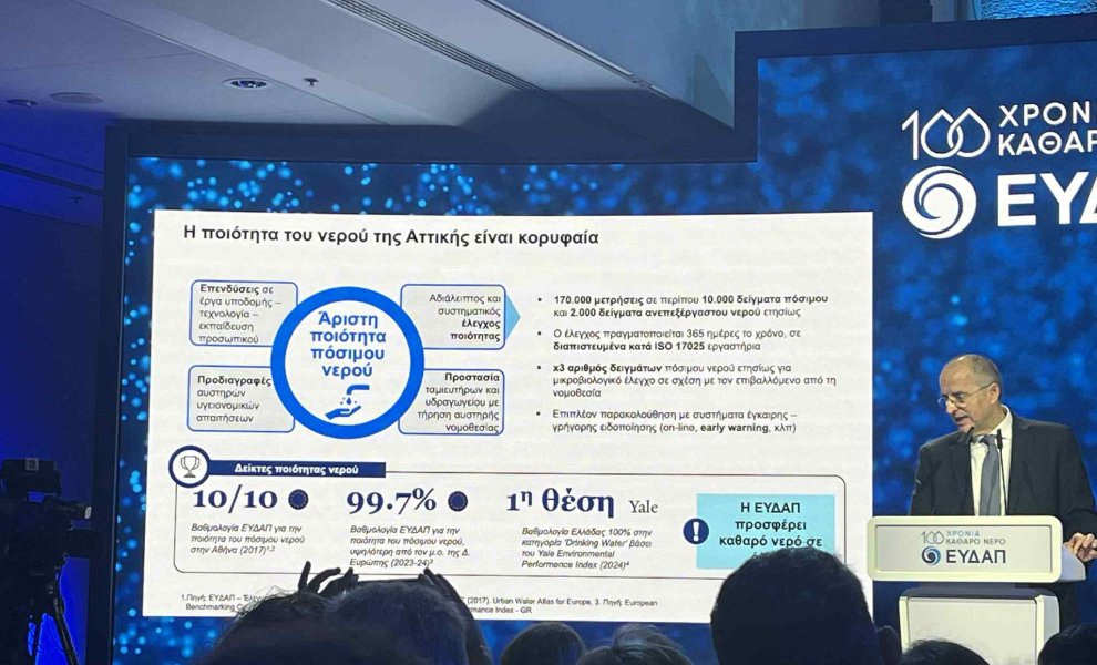 ΕΥΔΑΠ: Σχέδιο επενδύσεων 2,5 δισ. ευρώ για την επάρκεια των επόμενων ετών